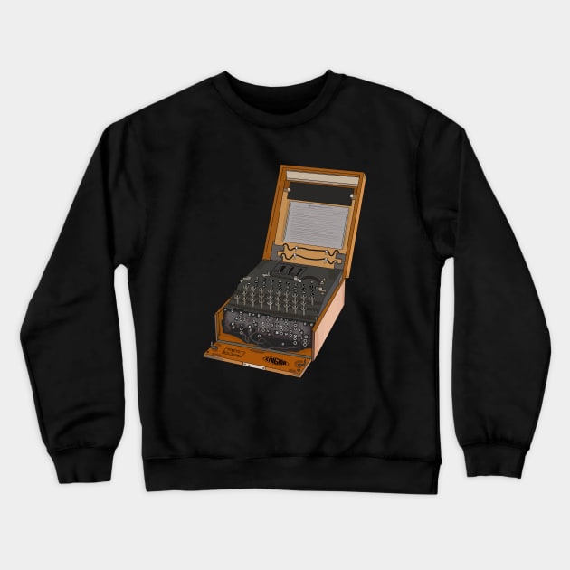 Enigma Machine Crewneck Sweatshirt by DiegoCarvalho